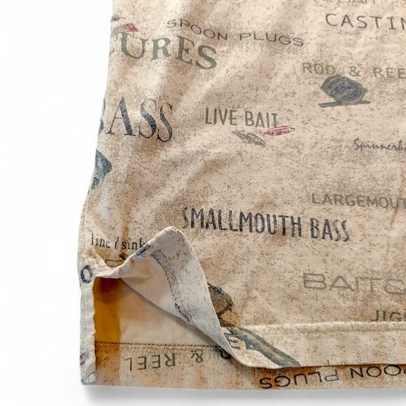 Vintage Puritan All Over Bass Fishing Lure Print Fishermancore Polo S/S Shirt M - Picture 5 of 7